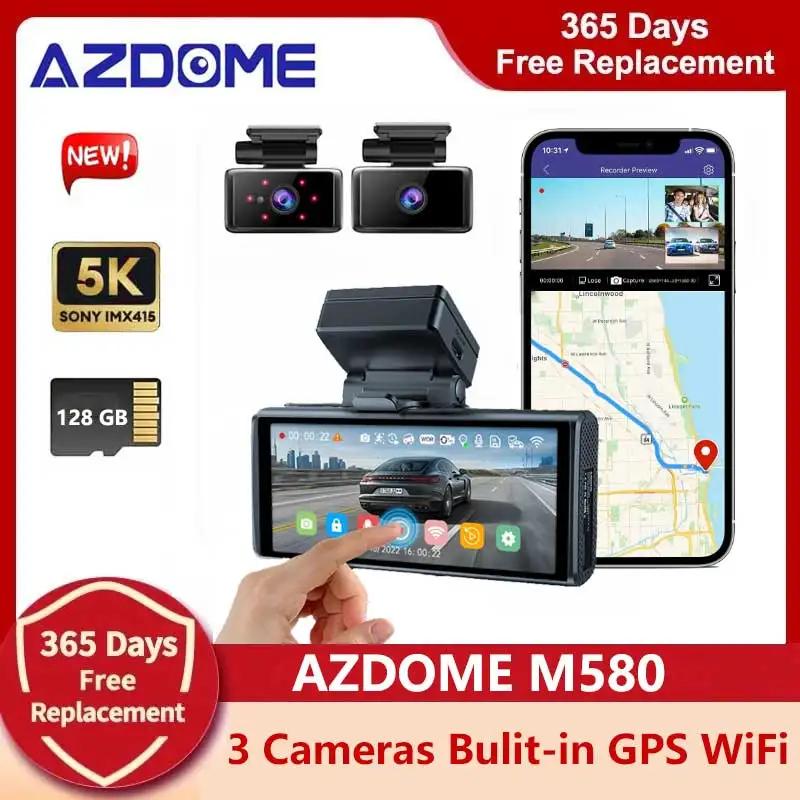 AZDOME M580 5K  DVR 3 ä  ķ, 4 ġ ġ ũ  GPS , 4K + 1080P + 1080P,  ĳ ĸ  